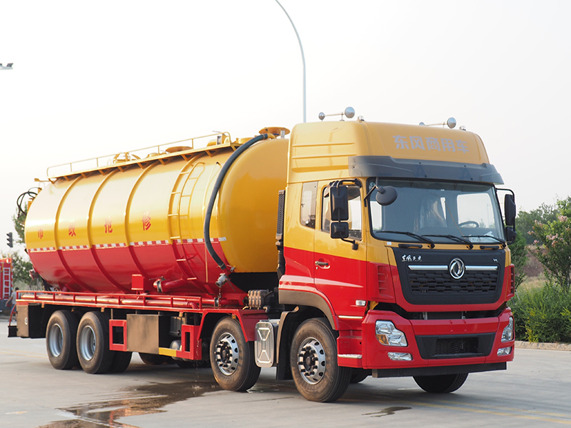 東風天龍前四后八清洗吸污車